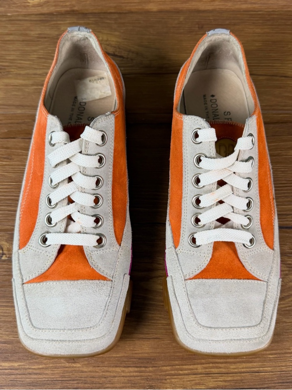 Donald J. Pliner Vintage Square Toe Sneakers‎ Women’s Size 7.5 Shoes ‘Anik’